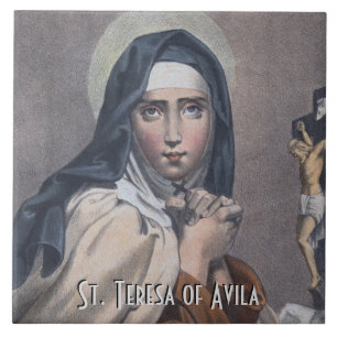 Azulejo De Cerâmica Santa Teresa de Ávila (M 008)