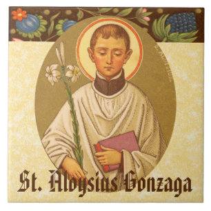 Azulejo De Cerâmica Santo Aloísio Gonzaga (PM 01)