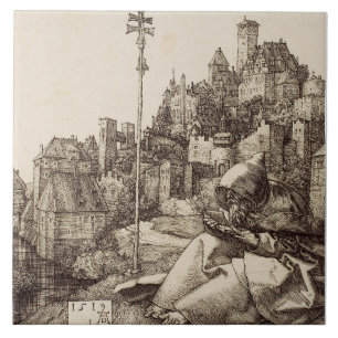 Azulejo De Cerâmica Santo Anthony Reading por Albrecht Durer