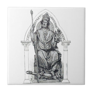 Azulejo De Cerâmica Santo Eleutério de Tournai Bispo