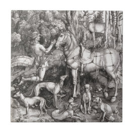 Azulejo De Cerâmica Santo Eustace Engrave por Albrecht Durer