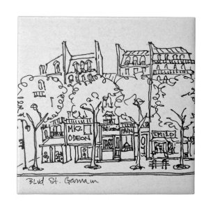 Azulejo De Cerâmica Santo-Germain-des-Pres Paris, França