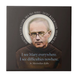 Azulejo De Cerâmica Santo Maximillian Kolbe