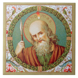 Azulejo De Cerâmica Santo Tomás, o Apóstolo (JMAS 12)