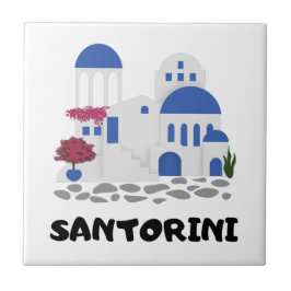 Azulejo De Cerâmica Santorini Grécia   