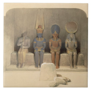 Azulejo De Cerâmica Santuário do templo de Abu Simbel, de "Egipto