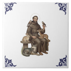 Azulejo De Cerâmica São Francisco de Assis Religioso