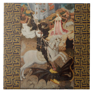 Azulejo De Cerâmica São Jorge e o Dragão por Bernat Martorell