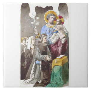 Azulejo De Cerâmica São José Patrono da Igreja Universal
