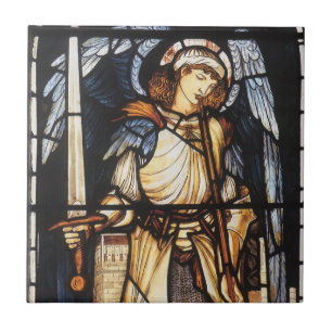 Azulejo De Cerâmica São Miguel por Sir Edward Coley Burne-Jones