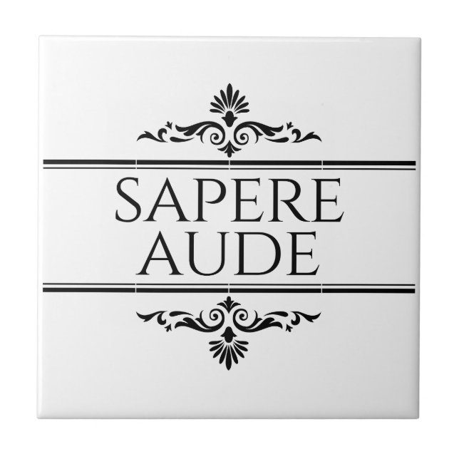 Azulejo De Cerâmica Sapere Aude (Frente)