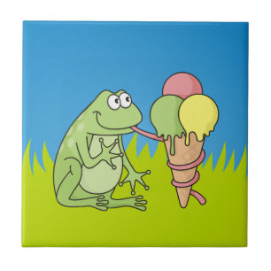 Azulejo De Cerâmica Sapo com Icecream