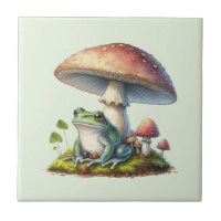 Sapo Debaixo de um Cogumelo Natureza Fofa