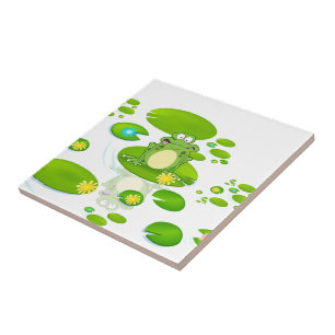 Azulejo De Cerâmica Sapo do halterofilismo