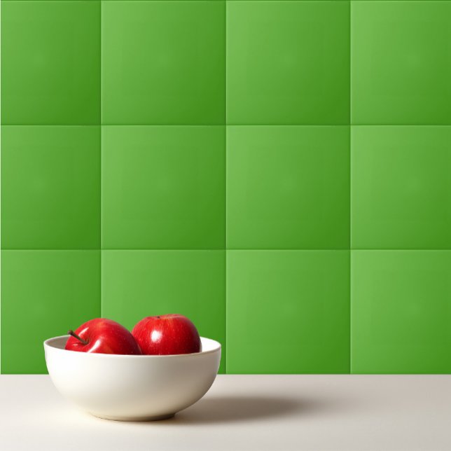 Azulejo De Cerâmica Sapo sólido verde (Criador carregado)