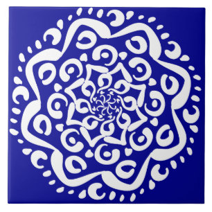 Azulejo De Cerâmica Sapphire Mandala
