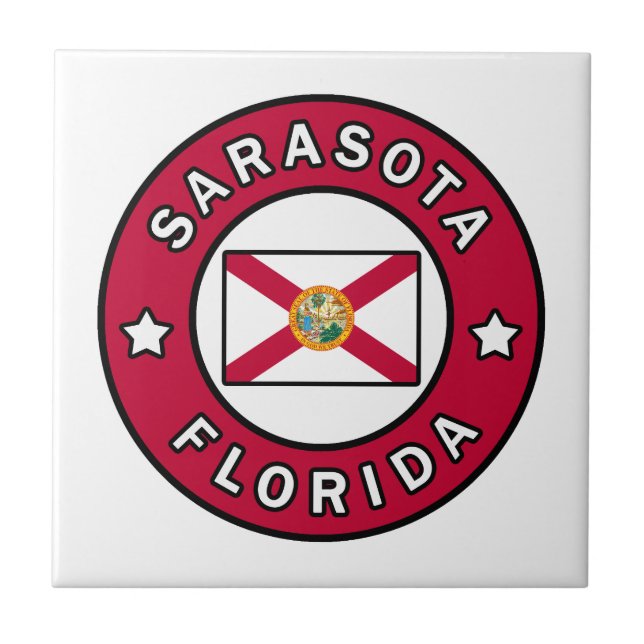 Azulejo De Cerâmica Sarasota Flórida (Frente)
