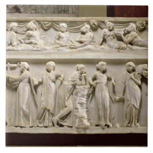 Azulejo De Cerâmica Sarcófago dos musas, romano (mármore)