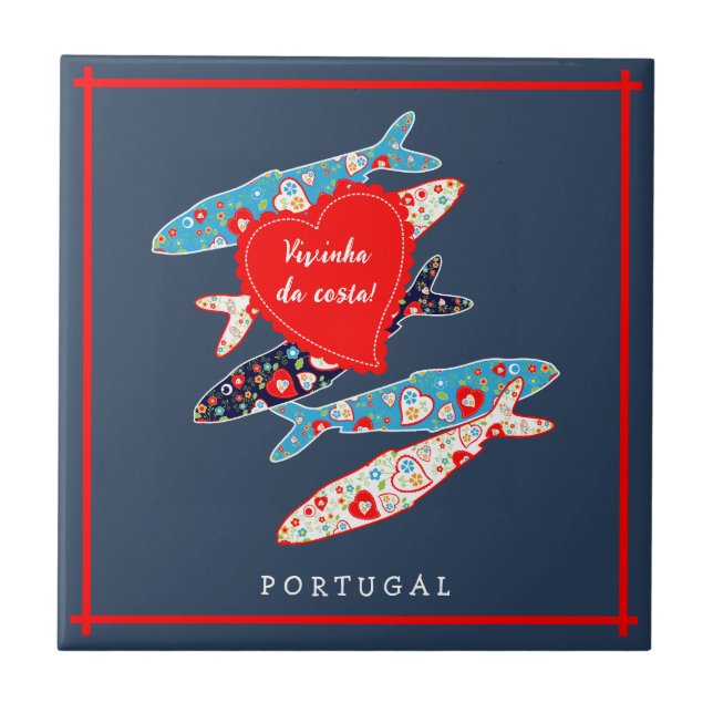 Azulejo De Cerâmica Sardinha portuguesa (Frente)