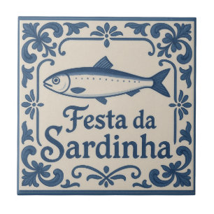 Azulejo De Cerâmica Sardinha portuguesa -