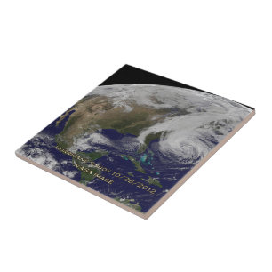 Azulejo De Cerâmica Satélite do furacão Sandy