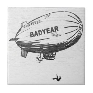 Azulejo de Cerâmica Sátira do Blimp Badyear Engraç