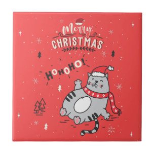 Azulejo De Cerâmica Saudações de Natal bonitas e Engraçadas
