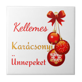 Azulejo De Cerâmica Saudações de Natal Húngaro