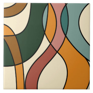 Azulejo De Cerâmica Savana Serena Suave Abstrato Moderno Terroso