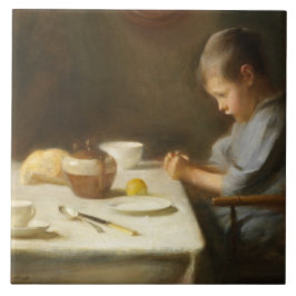 Azulejo De Cerâmica Say Grace (Garoto Rezando na Mesa)