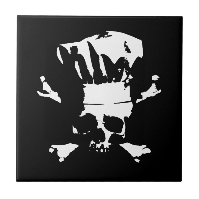 Azulejo De Cerâmica Scalawag do cozinheiro chefe (Frente)