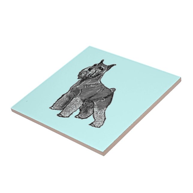 Azulejo De Cerâmica Schnauzer (Lateral)