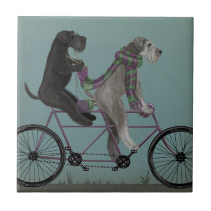 Azulejo De Cerâmica Schnauzer Tandem