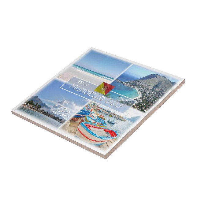 Azulejo De Cerâmica SCL029 MONDELLO GULF, Mosaico, Sicília, (Lateral)