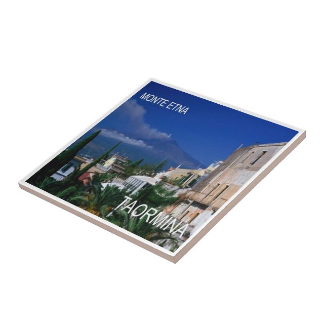 Azulejo De Cerâmica SCL069 TAORMINA, ETNA, Sicília, (Lateral)