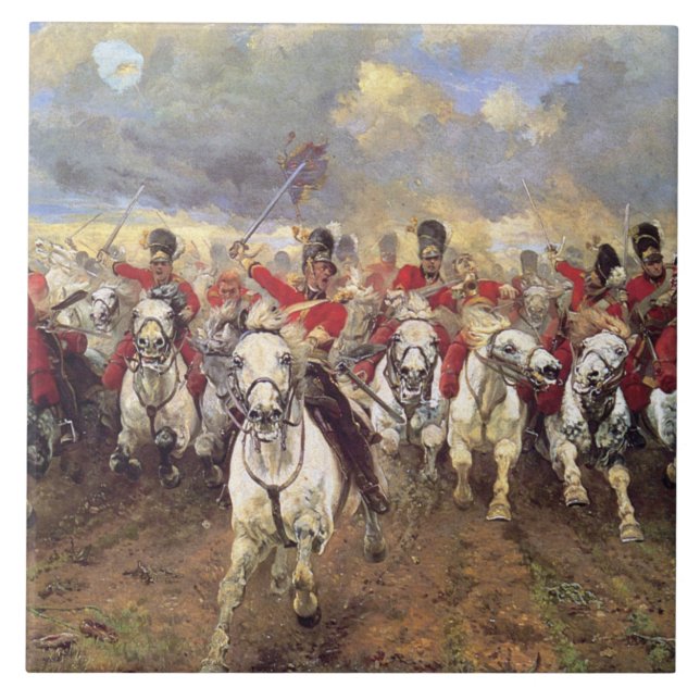 Azulejo De Cerâmica Scotland For Ever (Cavaleiros Oficiais) (Militar) (Frente)