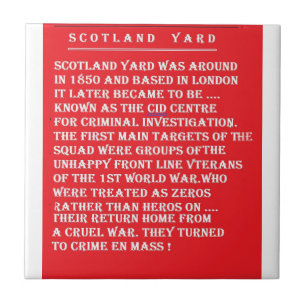 Azulejo De Cerâmica Scotland Yard, a história de Londres Inglaterra