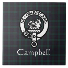 Azulejo De Cerâmica Scottish Campbell Crest Crachá & Tartan