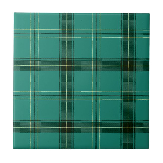 Azulejo De Cerâmica Scottish Green Tartan (Frente)