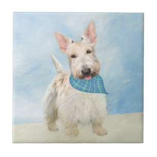 Azulejo De Cerâmica Scottish Terrier Wheaten Dog Painting