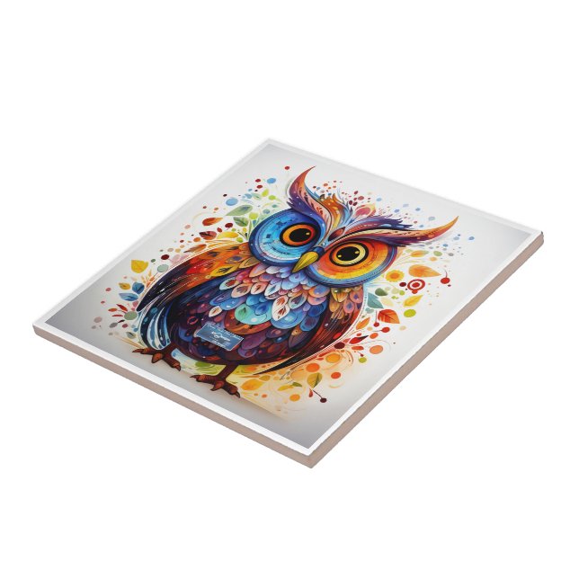 Azulejo De Cerâmica SDCs White(Fall Owl) azulejo©️ 2024 (Lateral)