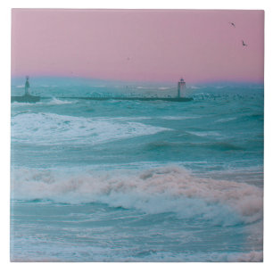 Azulejo De Cerâmica Sea Ocean Velddrif África do Sul Tempestade Natur