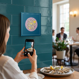 Azulejo De Cerâmica Seafood Oyster Platter Lemon Design
