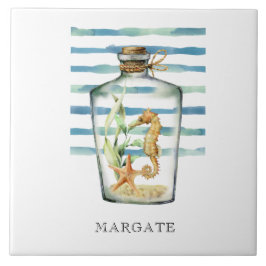 Azulejo De Cerâmica SEAHORSE de aquarela em Barrafa Beach MARGATE