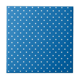 Azulejo De Cerâmica Seamless blue background polka dot pattern 