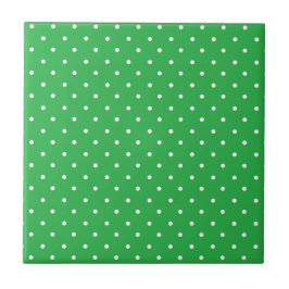Azulejo De Cerâmica Seamless green background polka dot pattern