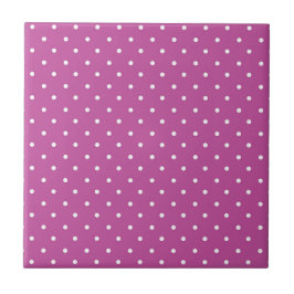 Azulejo De Cerâmica Seamless magenta background polka dot pattern