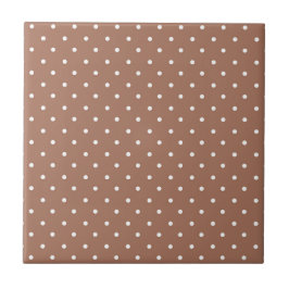 Azulejo De Cerâmica Seamless medium brown polka dot  pattern
