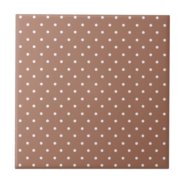 Azulejo De Cerâmica Seamless medium brown polka dot  pattern (Frente)