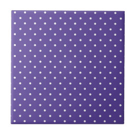 Azulejo De Cerâmica Seamless  medium purple polka dot pattern
